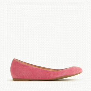 J. Crew Cece Pink Suede Ballet Flats Size 6.5